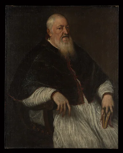 Filippo Archinto (born about 1500, died 1558), Archbishop of Milan by Titian (Tiziano Vecellio)