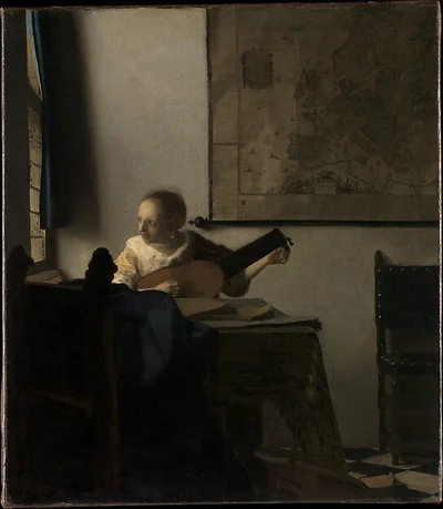 Young Woman with a Lute by Johannes Vermeer