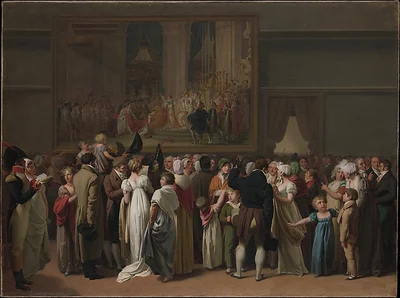The Public Viewing David's "Coronation" at the Louvre by Louis Léopold Boilly