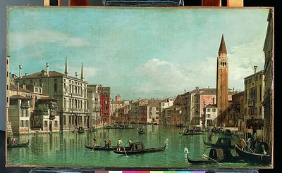 The Grand Canal, Venice, Looking Southeast, with the Campo della Carità to the Right by Canaletto (Giovanni Antonio Canal)