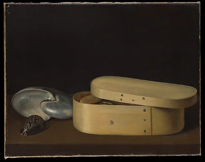 Still Life with Shells and a Chip-Wood Box by Sebastian Stoskopff