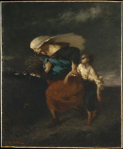Retreat from the Storm by Jean-François Millet