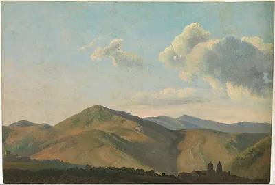 Mountainous Landscape at Vicovaro by Simon Denis