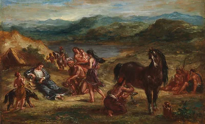 Ovid among the Scythians by Eugène Delacroix