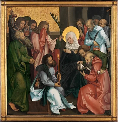 The Dormition of the Virgin; (reverse) Christ Carrying the Cross by Hans Schäufelein
