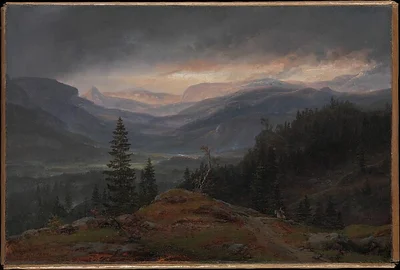 View over Hallingdal by Johan Christian Dahl