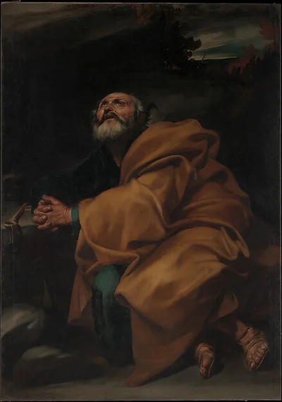 The Tears of Saint Peter by Jusepe de Ribera (called Lo Spagnoletto)