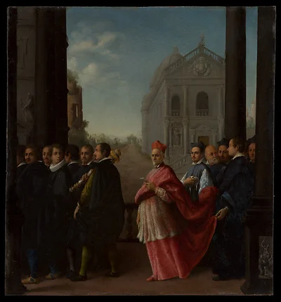 A Cardinal's Procession by Ottavio Leoni (Il Padovano)
