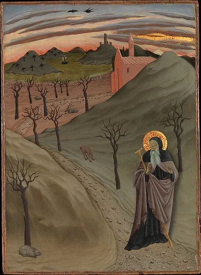 Saint Anthony the Abbot in the Wilderness by Osservanza Master
