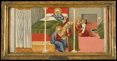 The Birth and Naming of Saint John the Baptist by Sano di Pietro (Ansano di Pietro di Mencio)