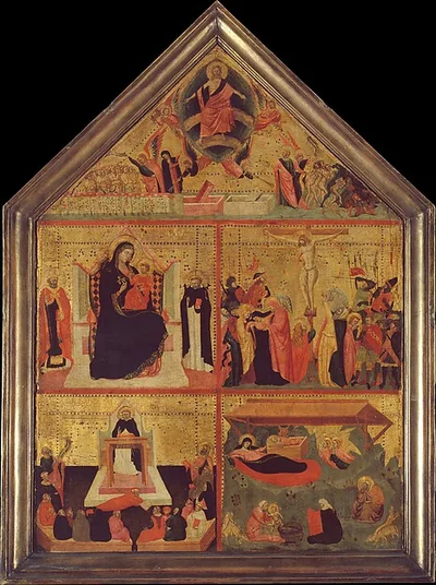 The Last Judgment; The Virgin and Child with a Bishop-Saint and Saint Peter Martyr; The Crucifixion; The Glorification of Saint Thomas Aquinas; The Nativity by Master of the Dominican Effigies