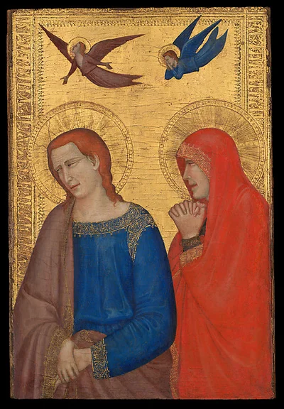 Saints John the Evangelist and Mary Magdalene by Italian, Neapolitan Follower of Giotto