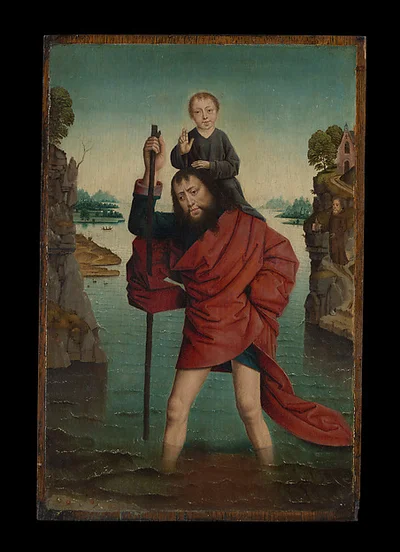 Saint Christopher and the Infant Christ by Dieric Bouts