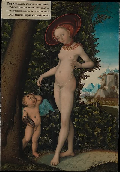 Venus with Cupid the Honey Thief by Lucas Cranach the Elder
