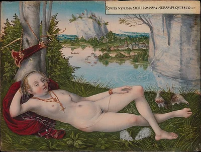Nymph of the Spring by Lucas Cranach the Younger