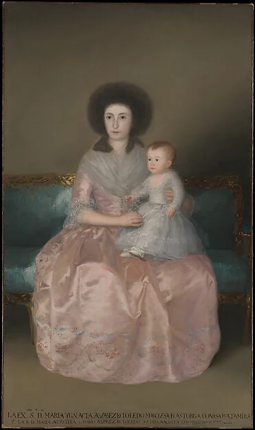 Condesa de Altamira and Her Daughter, María Agustina by Goya (Francisco de Goya y Lucientes)