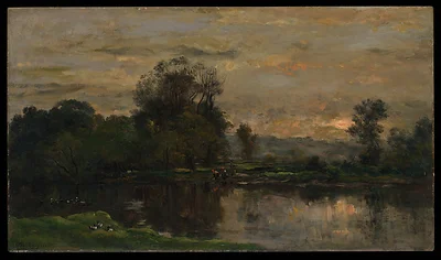 Landscape with Ducks by Charles-François Daubigny