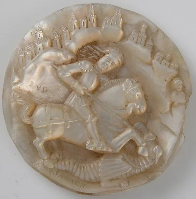 Medallion with Saint George Slaying The Dragon by Unknown Artist