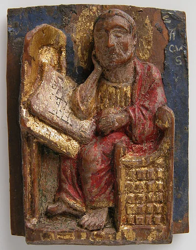 Miniature Relief of Saint Mark at His Writing Table by Unknown Artist