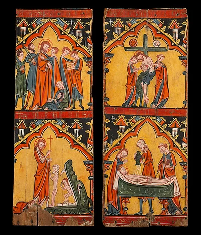 Scenes from the Life of Christ: Arrest of Christ, Christ in Limbo; Descent from the Cross, Preparation of Christ’s Body for His Entombment by Unknown Artist