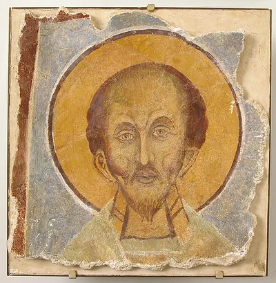 Wall Painting of Male Saint by Unknown Artist
