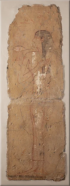 Wall painting with  a standing woman by Unknown Artist