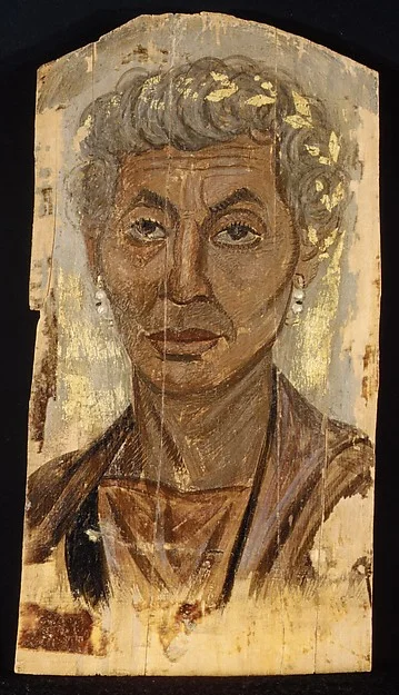 Portrait of an elderly lady with a gold wreath by Unknown Artist