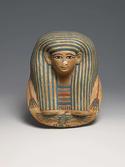 Miniature Mask for a Canopic bundle by Unknown Artist