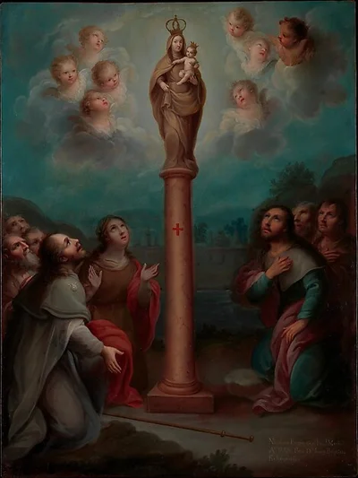 The Apparition of the Virgin of El Pilar to St. James by Nicolás Enríquez