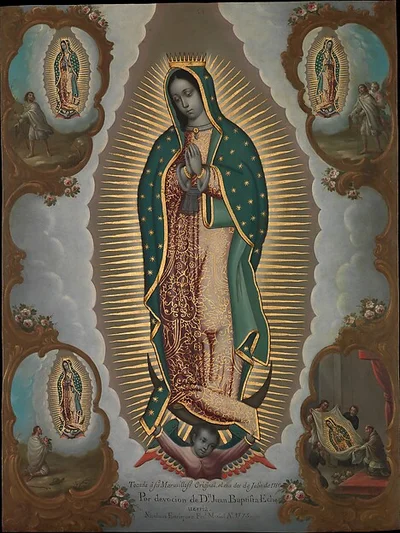 The Virgin of Guadalupe with the Four Apparitions by Nicolás Enríquez