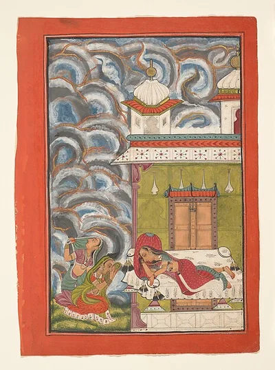 Andhrayaki Ragini: Folio from a ragamala series (Garland of Musical Modes) by Unknown Artist
