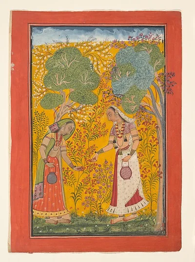 Vasanti Ragini, Page from a Ragamala Series (Garland of Musical Modes) by Unknown Artist