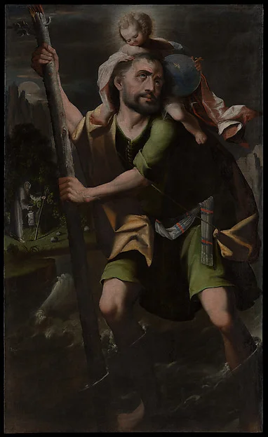 Saint Christopher by Melchor Pérez Holguin