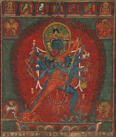 Chakrasamvara and Vajravarahi by Unknown Artist
