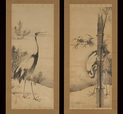 Cranes by Soga Shōhaku