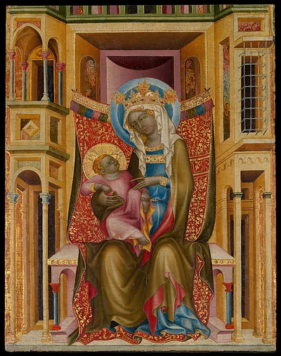 Virgin and Child Enthroned by Bohemian Painter